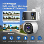 SriHome SH055B 8MP HD Multi-lens Super Wide Angle Panoramic PTZ Dome Camera