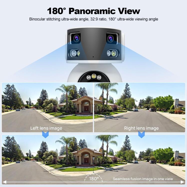 SriHome SH055B 8MP HD Multi-lens Super Wide Angle Panoramic PTZ Dome Camera