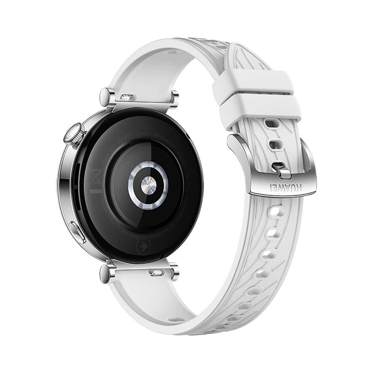 Kalebol 18mm Universal Textured Silicone Silver Buckle Strap