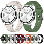 Kalebol 18mm Universal Textured Silicone Silver Buckle Strap