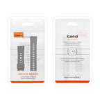 Kalebol 18mm Universal Textured Silicone Silver Buckle Strap