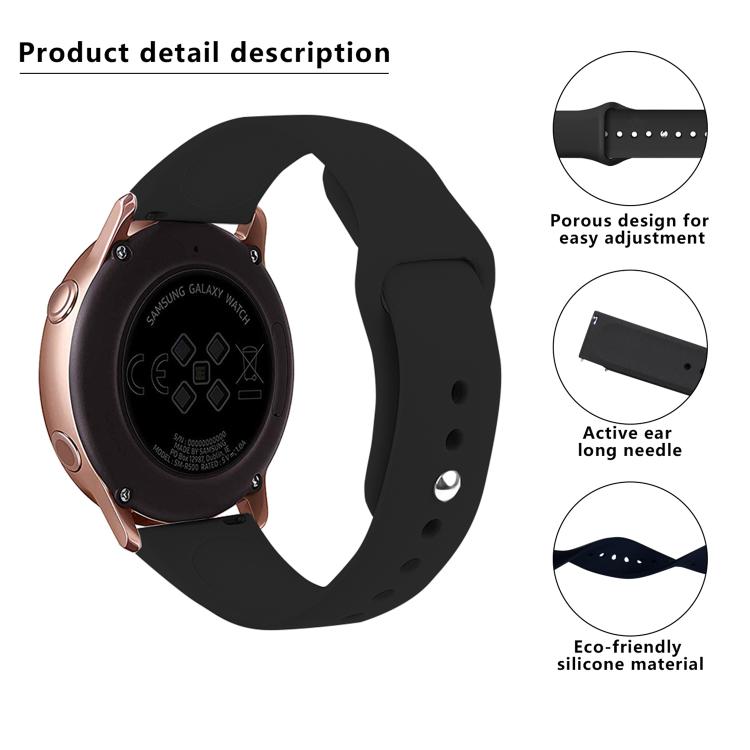 Kalebol 20mm Universal Reverse Buckle Silicone Watch Band