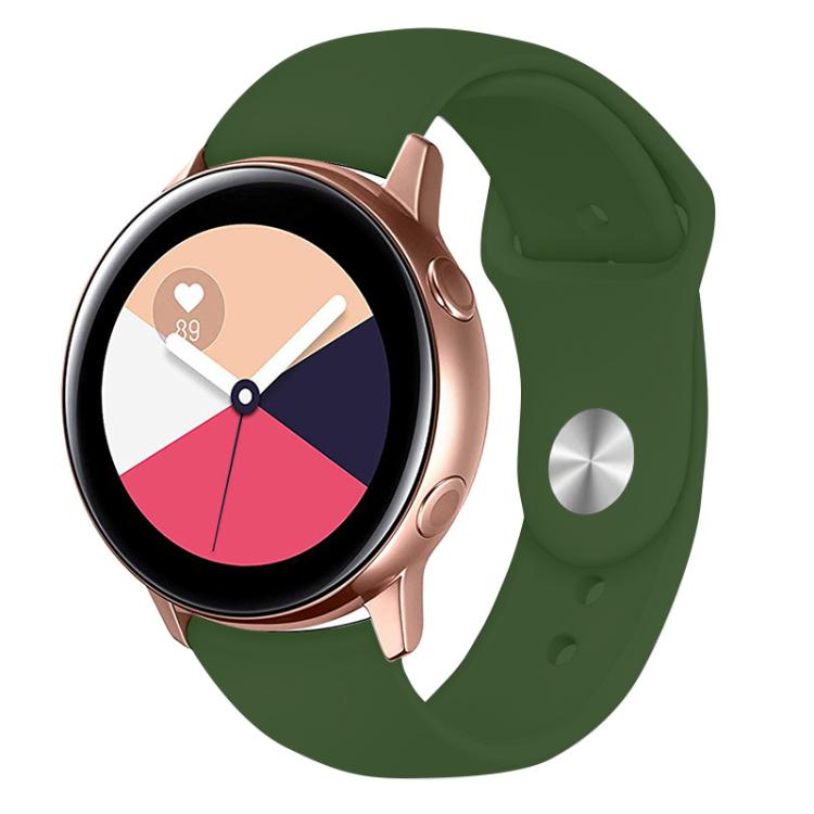 Kalebol 22mm Universal Reverse Buckle Silicone Watch Band — Olive