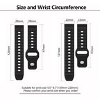 Kalebol Wave Pattern Studded Buckle Silicone Watch Band