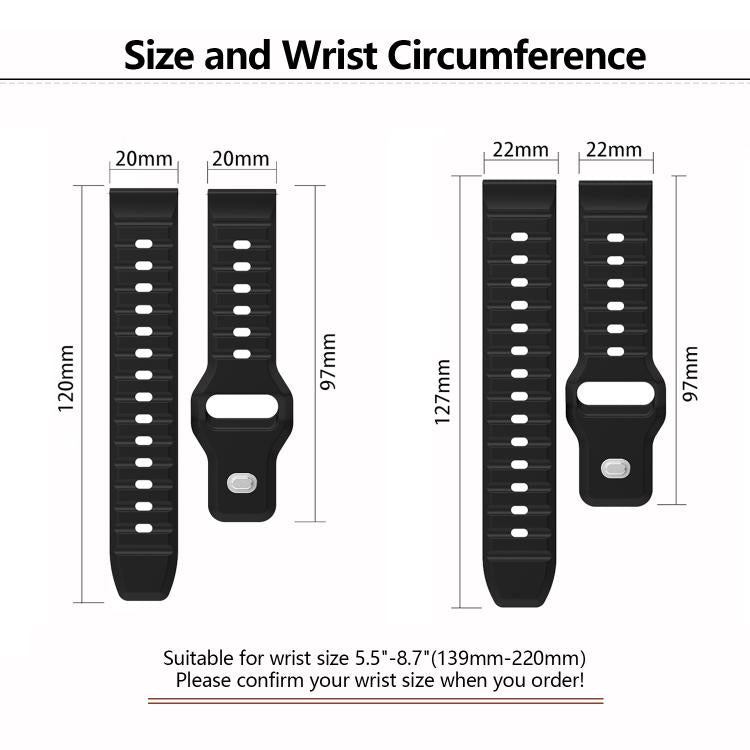 Kalebol Wave Pattern Studded Buckle Silicone Watch Band