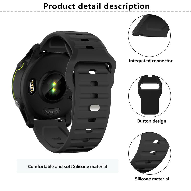 Kalebol Wave Pattern Studded Buckle Silicone Watch Band