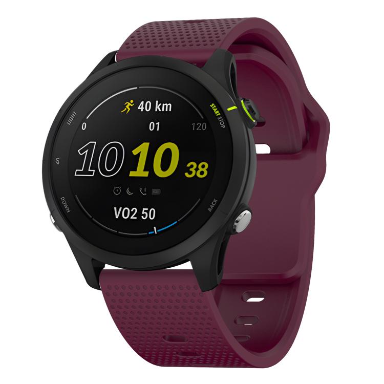 Kalebol Dot Studded Buckle Silicone Watch Band — Wine Red