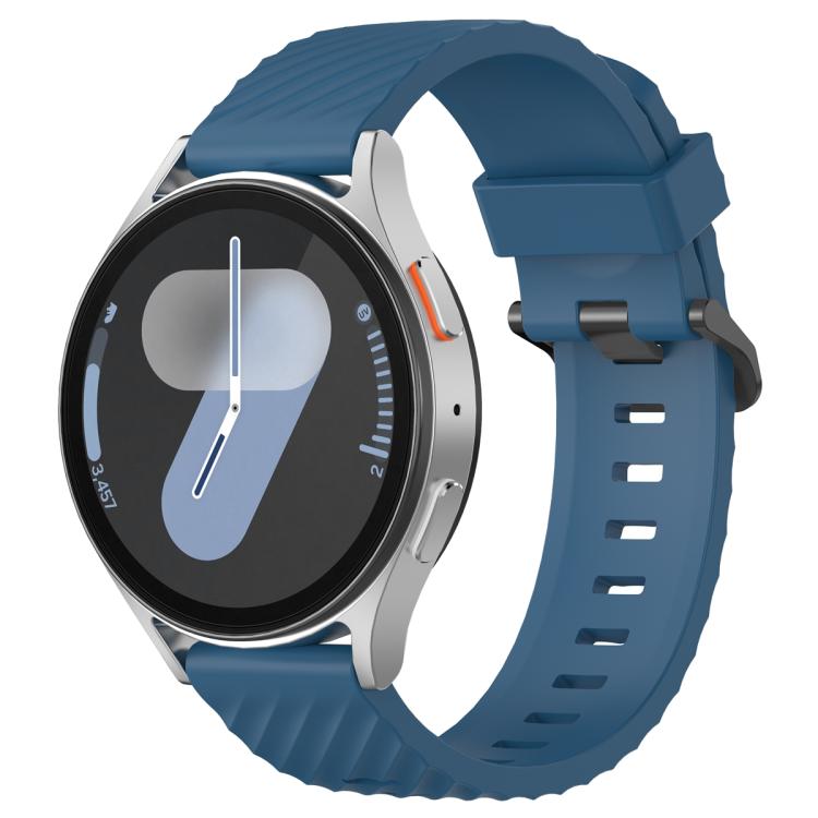 Kalebol Steel Buckle Spruce Silicone Watch Band — Dark Blue