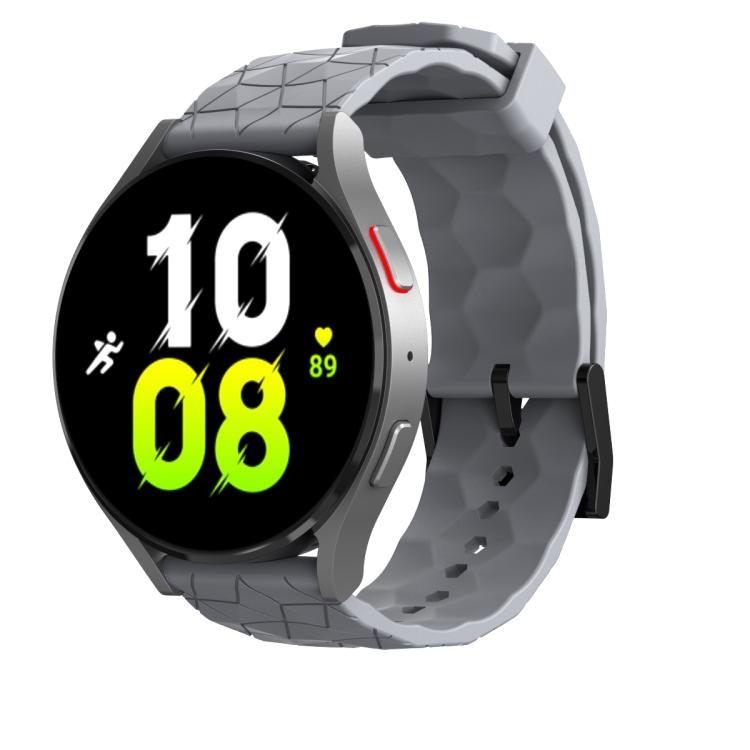Kalebol Football Pattern Solid Color Silicone Strap — Grey