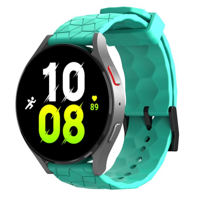 Kalebol Football Pattern Solid Color Silicone Strap — Teal
