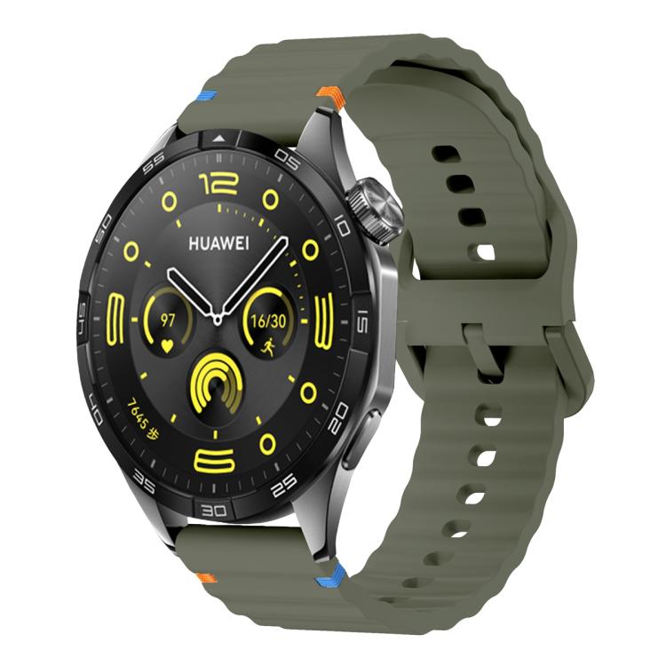 Kalebol Wave Stitch Silicone Watch Band — Midnight Blue