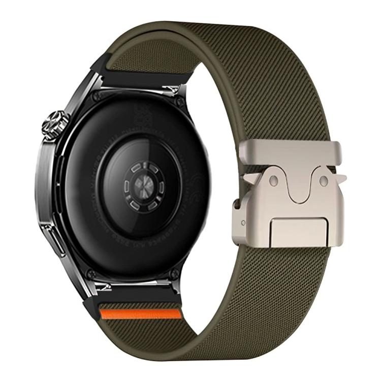 Parachute Buckle Elastic Nylon Watch Band — Wine Red