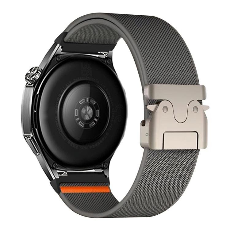 Parachute Buckle Elastic Nylon Watch Band — Dark Grey