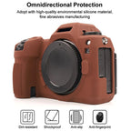 Litchi Texture Soft Silicone Protective Case — Coffee