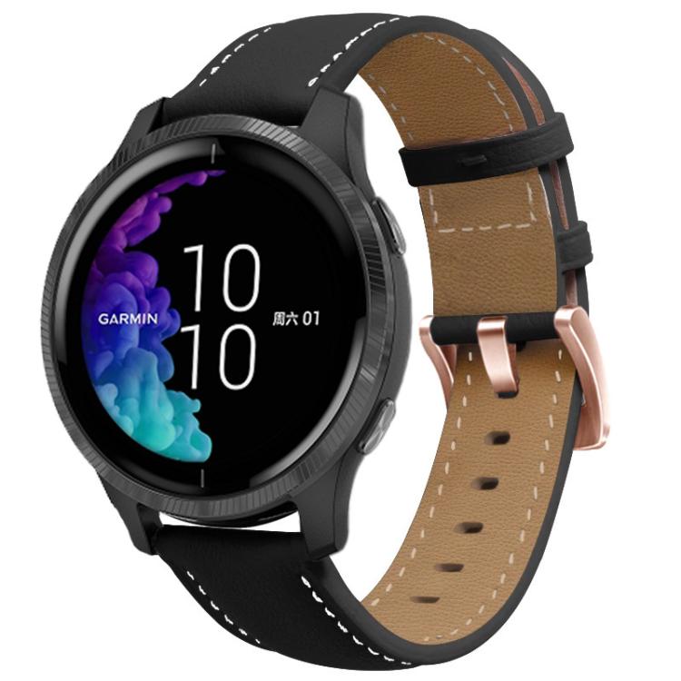 Rose Gold Buckle Leather Watch Band — view 8