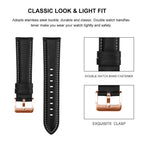 Rose Gold Buckle Leather Watch Band