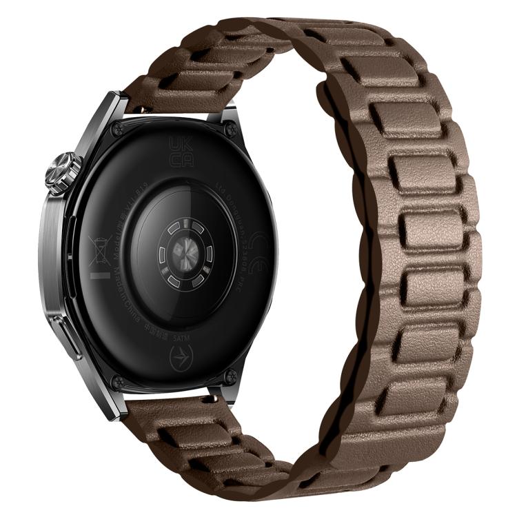 I-shaped Three-piece Leather Magnetic Watch Band