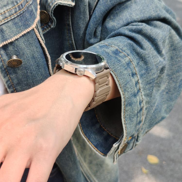 I-shaped Three-piece Leather Magnetic Watch Band