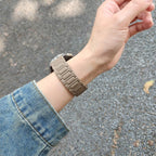 I-shaped Three-piece Leather Magnetic Watch Band