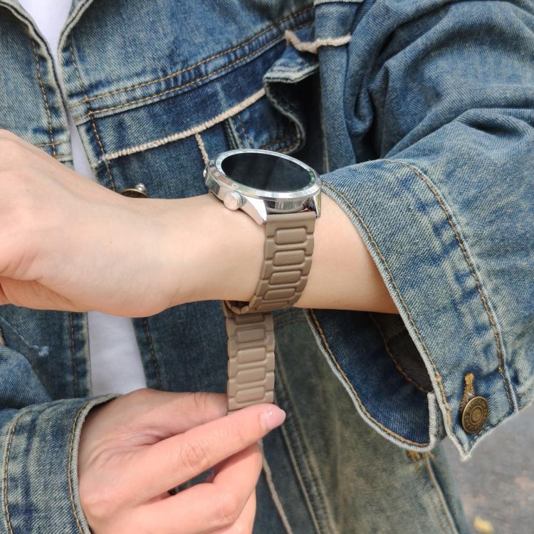 I-shaped Three-piece Leather Magnetic Watch Band