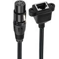 XLR 5 Pin Female to RJ45 Female Audio Cable, Length: 30cm