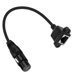 XLR 5 Pin Female to RJ45 Female Audio Cable, Length: 30cm