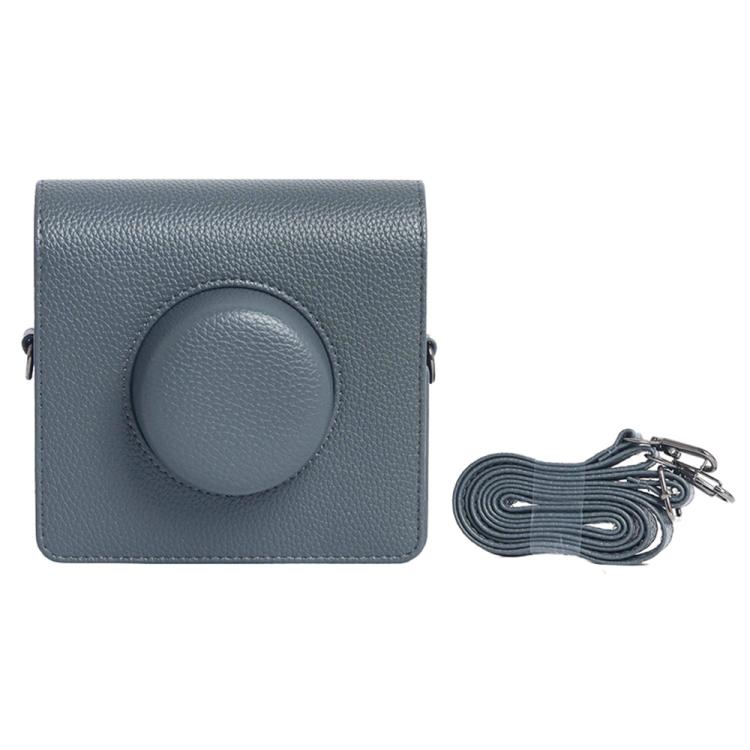 Full Body Leather Camera Case Bag with Strap — Black