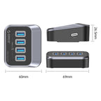 ORICO M3U3-4A 4 in 1 Type-C to USB 3.2 Docking Hub — M3U3-4A