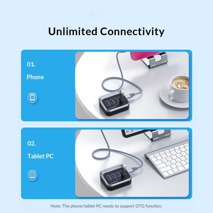 ORICO M3U3-4A 4 in 1 Type-C to USB 3.2 Docking Hub — view 9