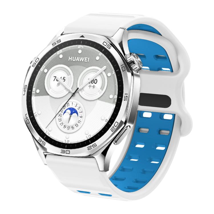 Double-row Hole Studded Buckle Silicone Watch Band