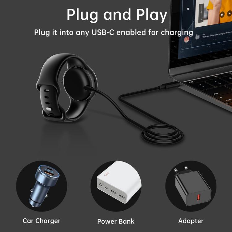 For Google Pixel Watch xDfind Smart Watch Magnetic Charging Cable, Length: 1m