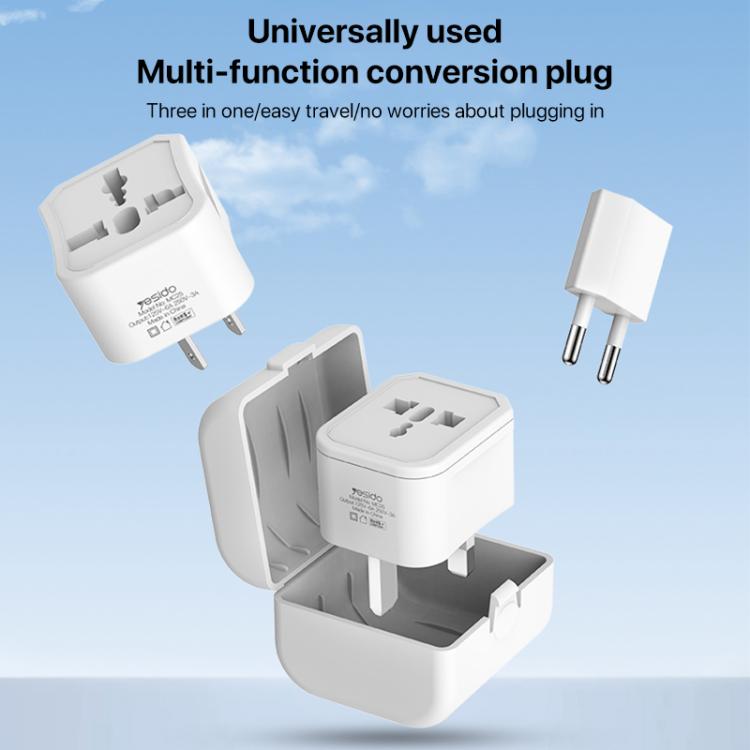 Yesido MC25 750W Universal Multifunction Travel Plug Adapter Kit with Storage Case — MC25