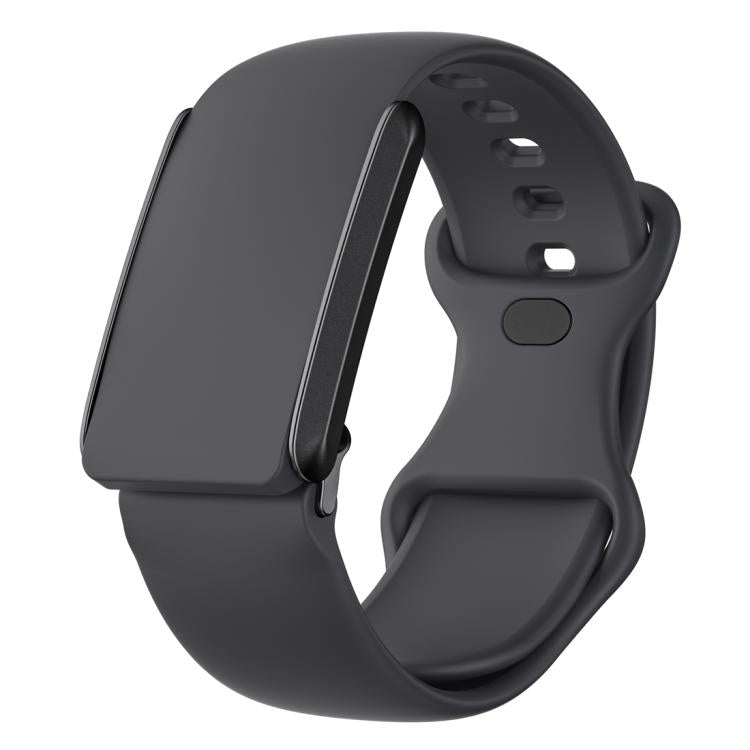 Butterfly Buckle Silicone Watch Band — Dark Grey