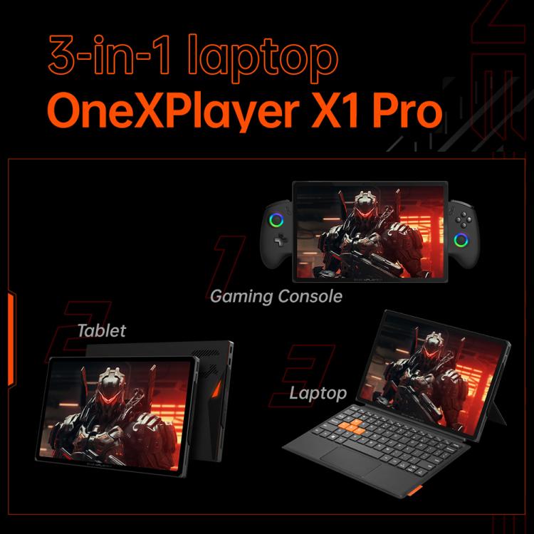 ONE-NETBOOK OneXPlayer X1 Pro 10.95 inch Handheld Game Console, Windows 11 AMD Ryzen AI 9 HX 370
