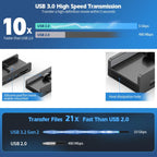 HCL-3A1C-Pro Aluminum Alloy 3xUSB and Type-C Clamp Hub — view 3
