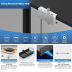 HCL-2A1CTS-Pro Aluminum Alloy 5-port USB3.0 Clamp Hub — HCL-2A1CTS-Pro