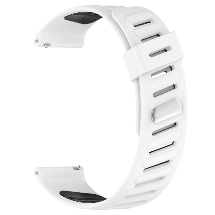 Slanted Hole Two Color Silicone Watch Band