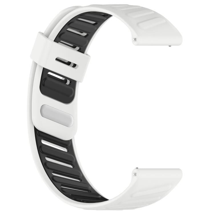 Slanted Hole Two Color Silicone Watch Band