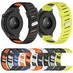 Slanted Hole Two Color Silicone Watch Band