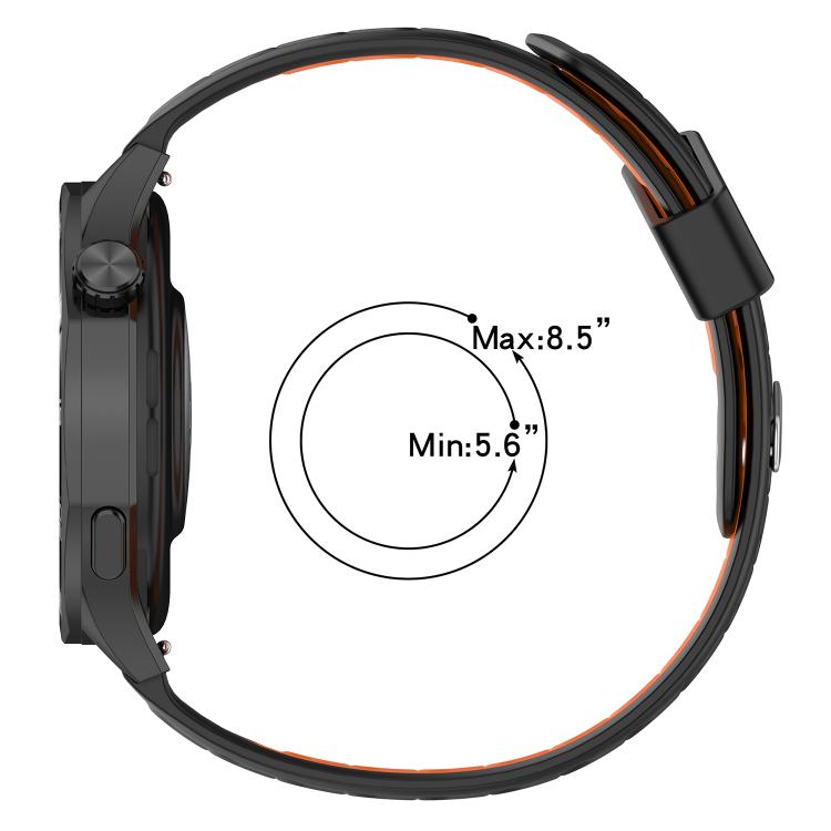 Slanted Hole Two Color Silicone Watch Band