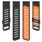 Slanted Hole Two Color Silicone Watch Band