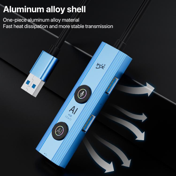YCE V295A 5 in 1 USB3.0 HUB Adapter AI Docking Station — view 10