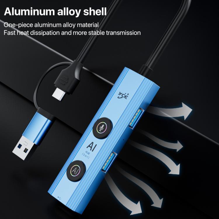 YCE V295B 5 in 1 USB3.0 / Type-C HUB Adapter AI Docking Station — view 10