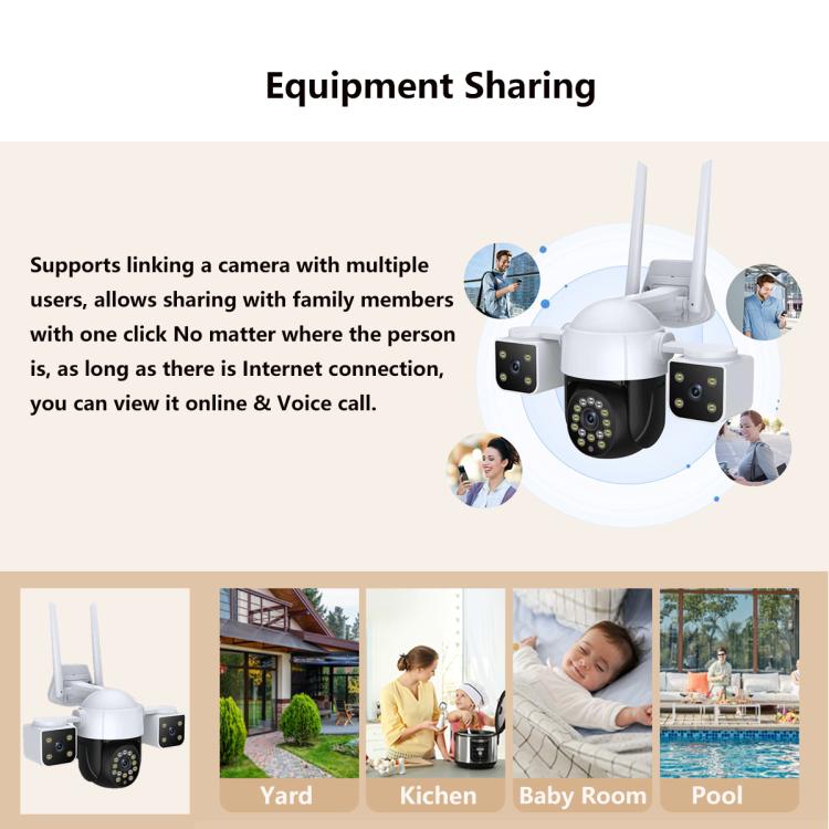 QX155 6MP Triple Camera WiFi Version Supports Humanoid Detection