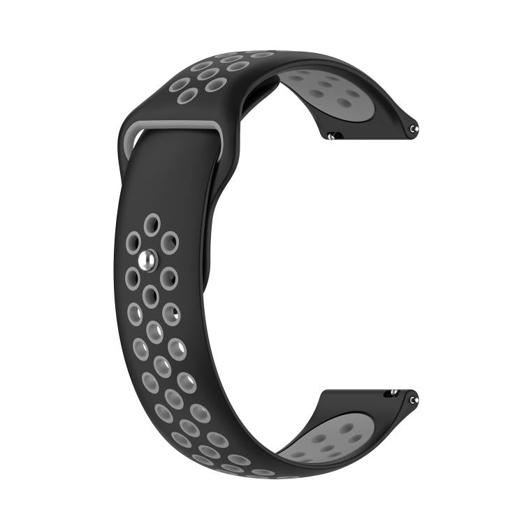 xDfind Two-color Silicone Watch Band — Red Black