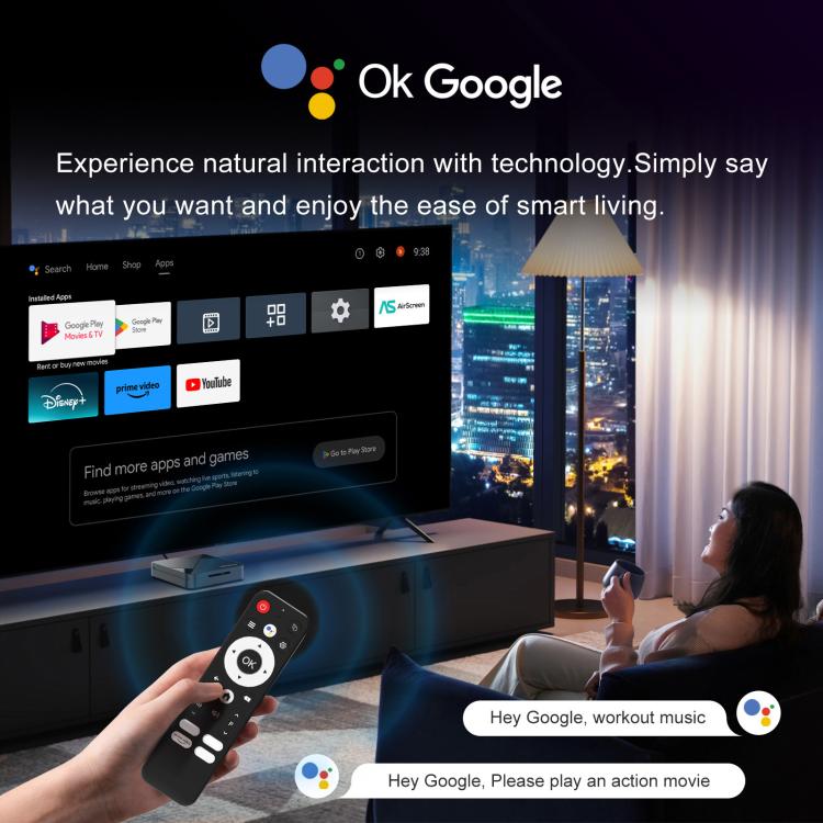 H96Max 4K UHD Android 14 Smart TV Box with Remote Control, RK3518 Quad-Core