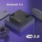 H96Max 4K UHD Android 14 Smart TV Box with Remote Control, RK3518 Quad-Core