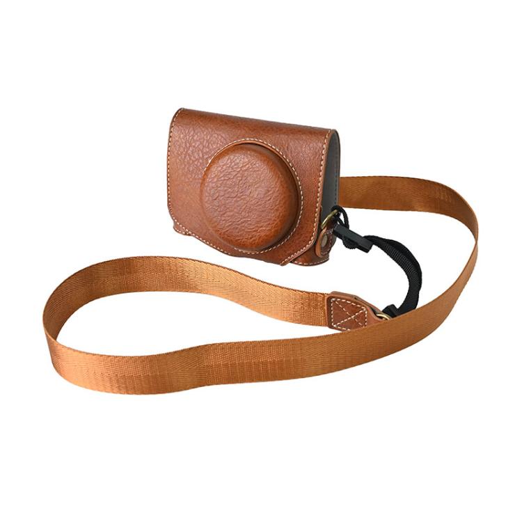 Retro Litchi Texture Leather Full Body Camera Case Bag with Strap — view 9