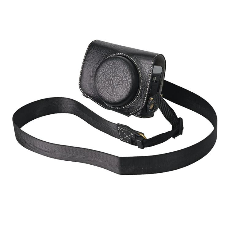 Retro Litchi Texture Leather Full Body Camera Case Bag with Strap — view 11