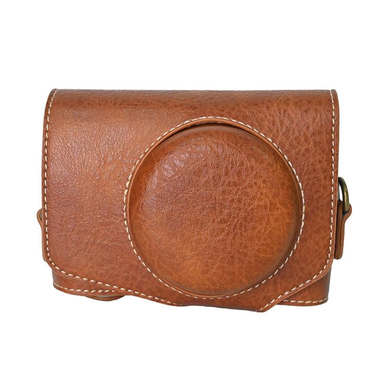 Retro Litchi Texture Leather Full Body Camera Case Bag with Strap — view 14